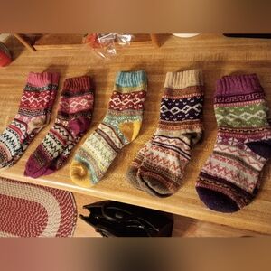 Cozy Multicolor Patterned Women's Socks Set